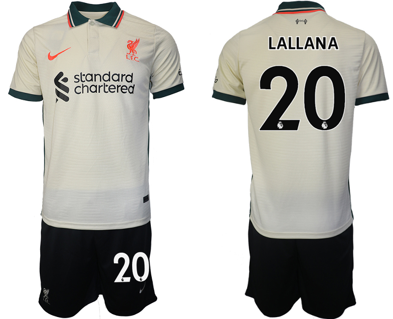 Men 2021-2022 Club Liverpool away cream #20 Soccer Jersey
